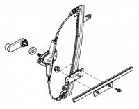 Стеклоподъемник передний механический правый Solenza оригинал.
