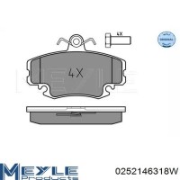 Колодки тормозные передние Megane1 до 2003 года. Производитель: Meyle.