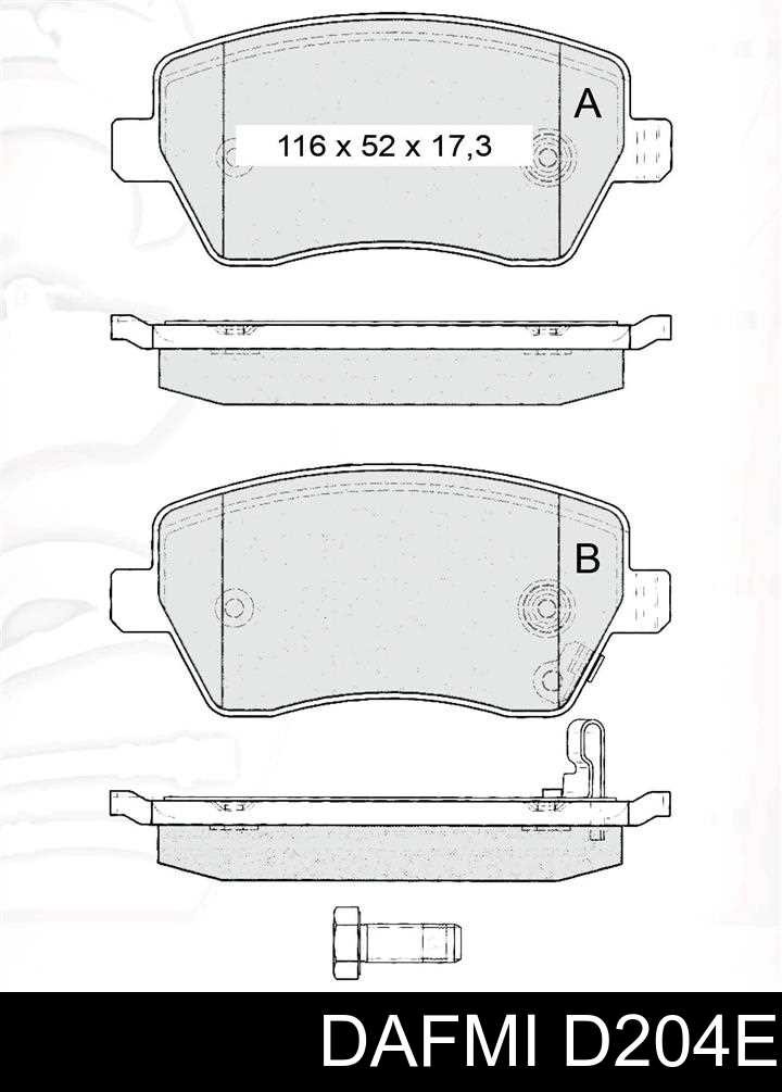 Колодки тормозные передние без ABS KANGOO 1.5 DCI с 2008 г. Производитель: Intelli. 