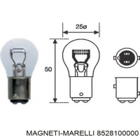 Лампочка 12 [В] P21/5W STANDART 21/5W цоколь BAY15d . Производитель: Magneti Marelli.