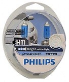 Лампочки H11 (комплект 2шт) Crystal Vision 55W. Производитель: Philips.