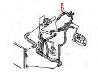 Патрубок вход от соединительной трубки к радиатору печки Renault Trafic,Opel Vivaro,Nissan Primastar 1.9 DCI с 2001г.Производитель: Sasic.