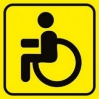 Наклейка наружная знак "Инвалид"