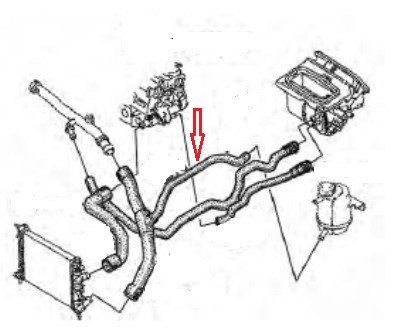 Патрубок выход от соединительной трубки к радиатору печки KANGOO 1.6 16V MPI до 2008г. Производитель: Impergom. 