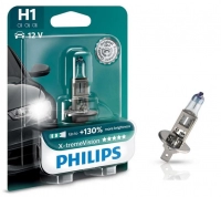 Лампочка 12 [В] H1 X-tremeVision 55W цоколь P14,5s +130% света. Производитель: Philips.