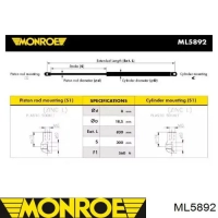 Амортизатор крышки багажника левый/правый KANGOO 1.6 16V MPI, 1.5 dCi с 2008г. Производитель: Monroe.