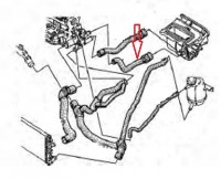 Патрубок вход от соединительной трубки к радиатору печки KANGOO 1.9 D до 2008г.Производитель:Sasic.