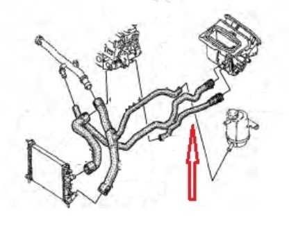 Патрубок вход от соединительной трубки к радиатору печки  KANGOO 1.6 16V MPI до 2008г. Производитель: STC. 