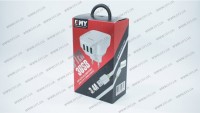 Зарядное устройство EMY MY-265 , 3USB 3.4A , белый + microUSB кабель